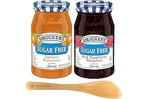 Smucker's Sugar Free Apricot Preserves and Red Raspberry Preserves, 12.75 Ounce (Pack...