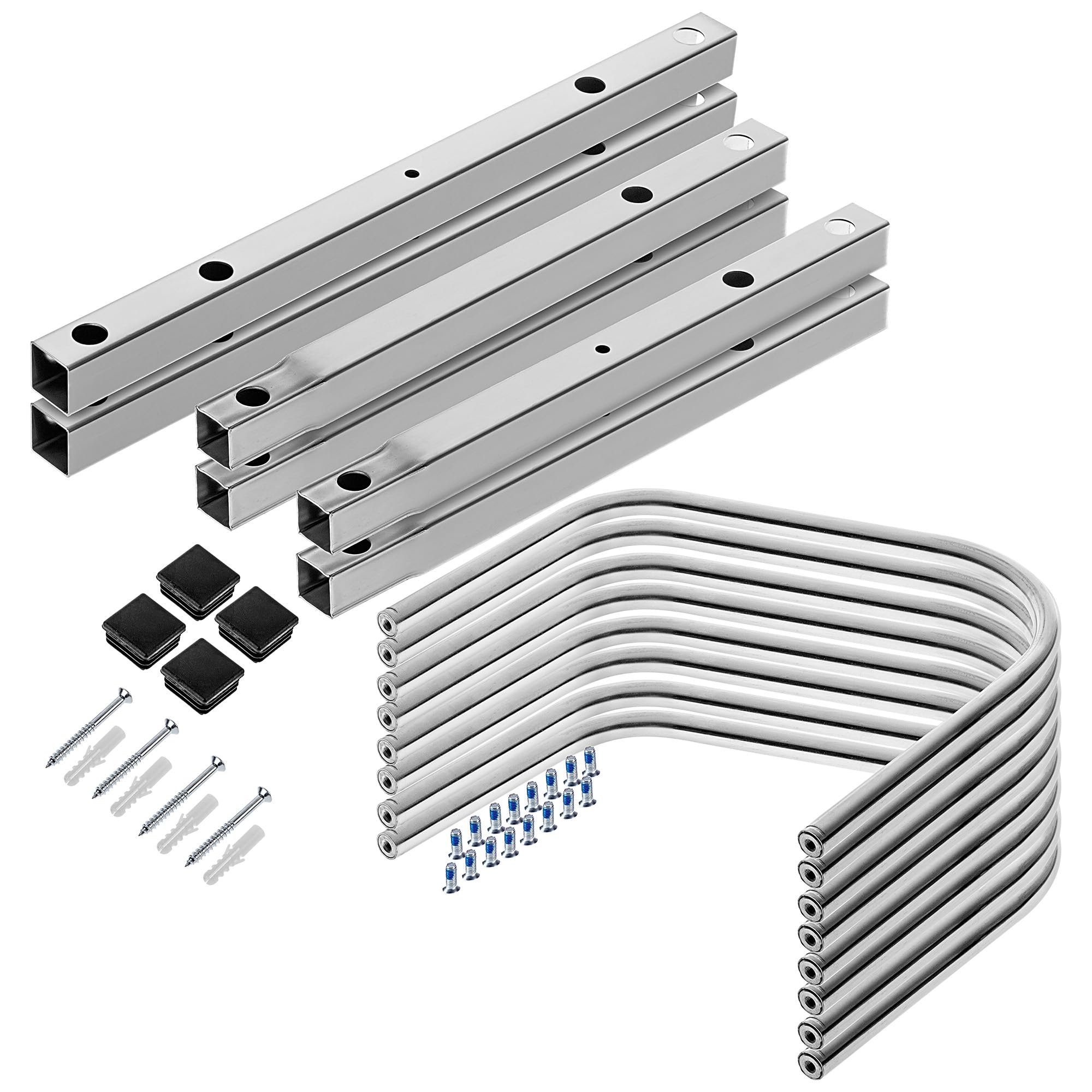 KADAX Support de vélo pour 4 vélos au sol ou au mur, en acier galvanisé pour pneus de jusqu'à 65 mm de largeur, support de vélo