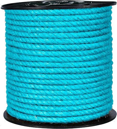 Miniatura 6 de KIS Cuerda de yute natural prémium de 0.236 in (14 de pulgada 50 pies), sin olor, manualidades, arañazos de gatos, decoración del hogar,