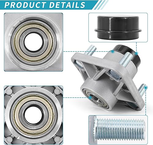 Miniatura 2 de Tektall Kit de cubo de rueda delantera Reemplazar para Club Car DS Precedent # 102357701 2003 en adelante con sellos de rodamiento en el interior