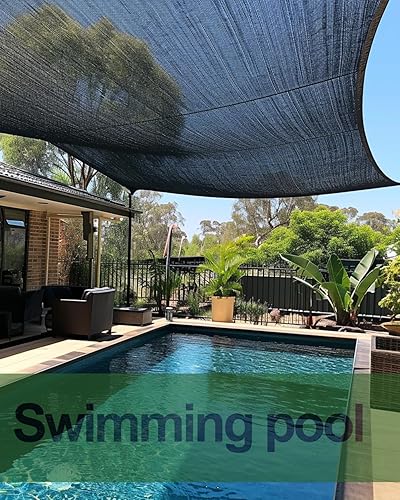 Miniatura 6 de vensovo Red de tela de protección solar 30% negra resistente  Malla de sombra de jardín de 8 x 12 pies para cubierta de plantas, invernadero,