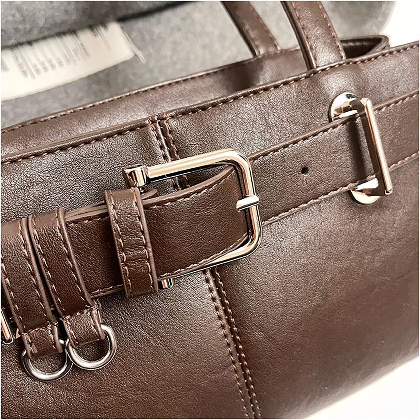 JYG Shoulder Bag for Women Vintage Y2K Hobo Purse with Belt Buckle Small PU Leather Underarm Satchel Handbag - Image 4