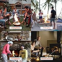 Vista 6 de Atizador para fogata, atizador de fuego extra largo de 46 pulgadas para exteriores, para chimenea, fogata, fogón de leña y uso en interiores