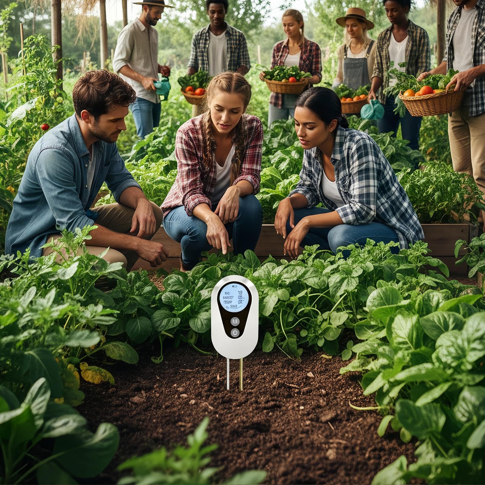 Compteur de sol 4 en 1 Outils de jardinage agricole