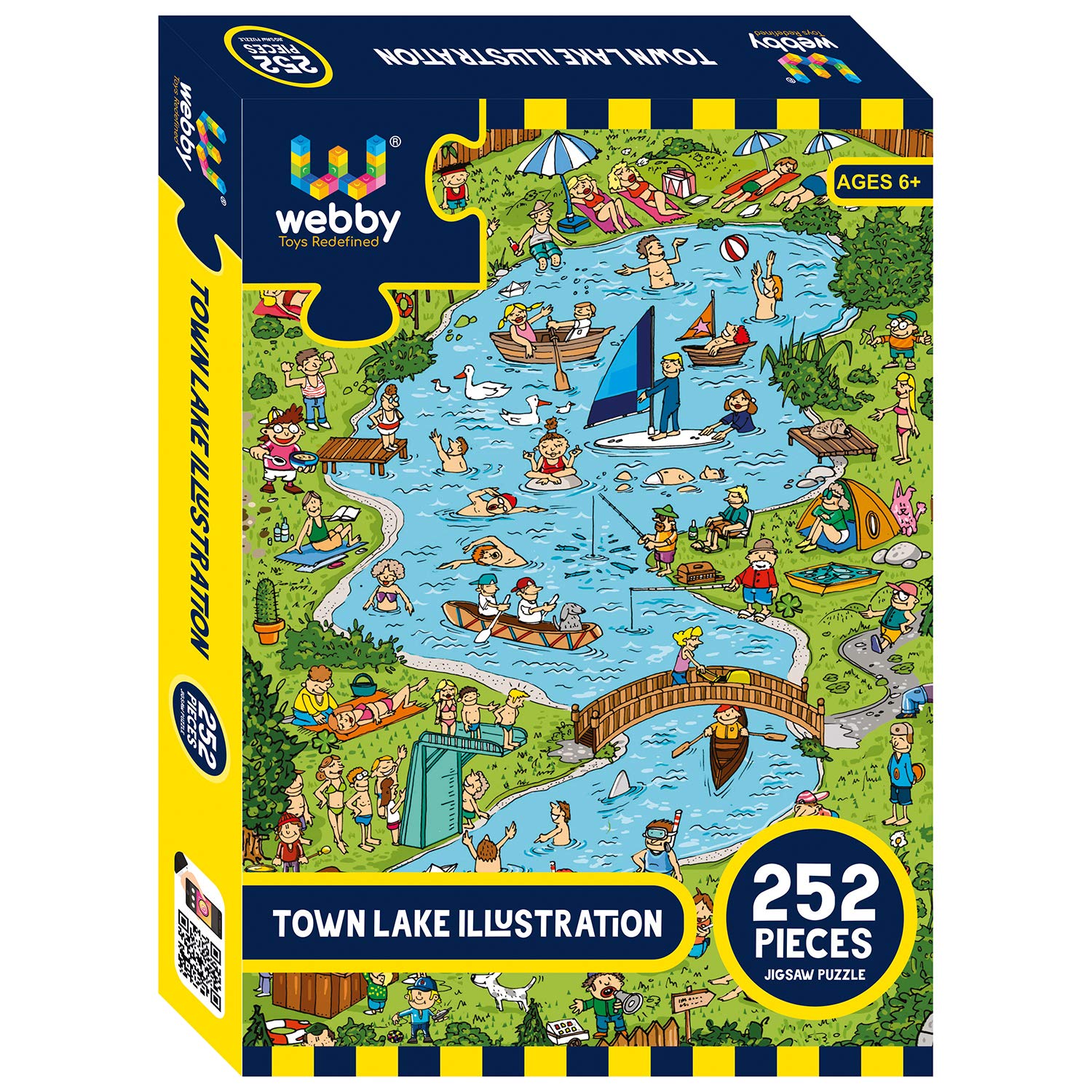 Webby Town Lake Illustration Jigsaw Puzzle, 252 Pieces - Kids, Multicolor (B08DD8M1R6) Amazon Price History, Amazon Price Tracker