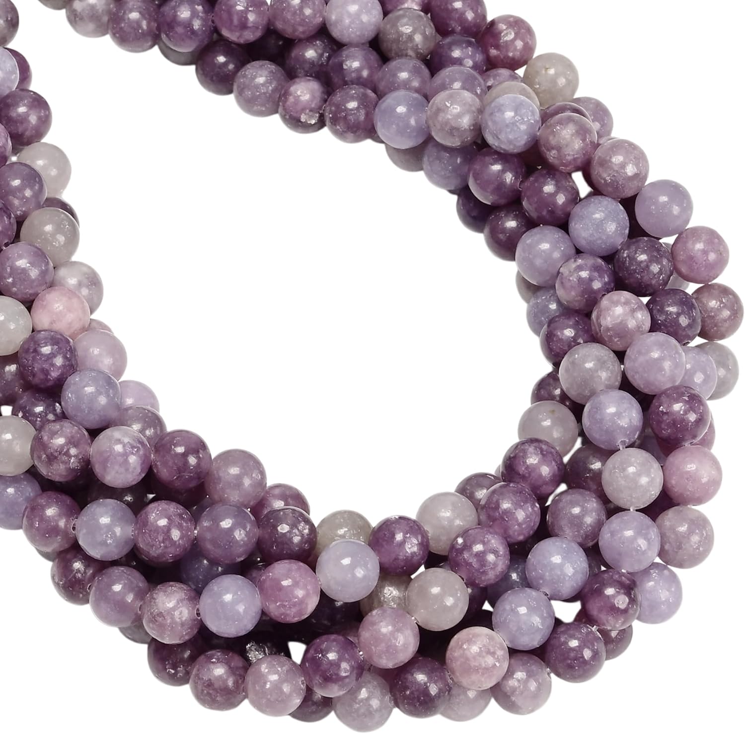 95pcs(2 Strand/Set) 8mm Natural Multi-Color Peach Moonstone Gemstone Beads with Energy Power, Round Stone Beads for Jewlery Bracelets Earrings Making DIY