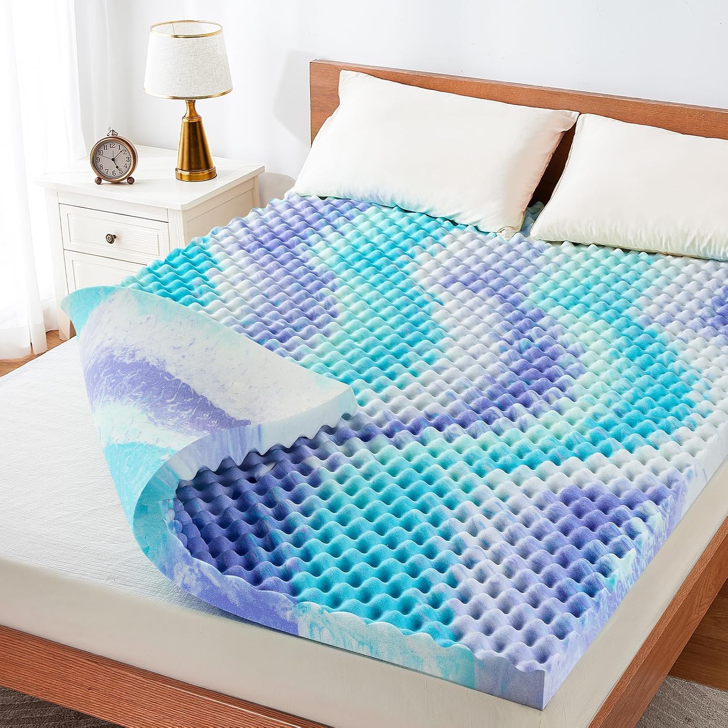 Marsail Queen 3″ Gel Memory Foam Mattress Topper
