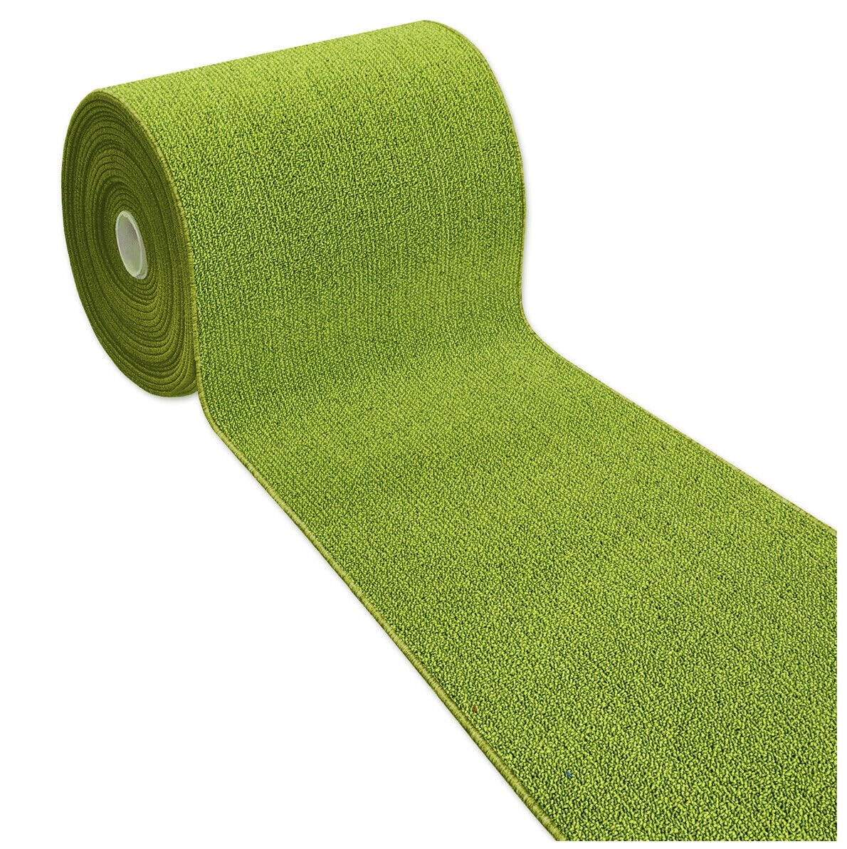 emmevi Alfombra de cocina de color liso, antideslizante, lavable, para pasillo, entrada, 57 x 180 cm, verde