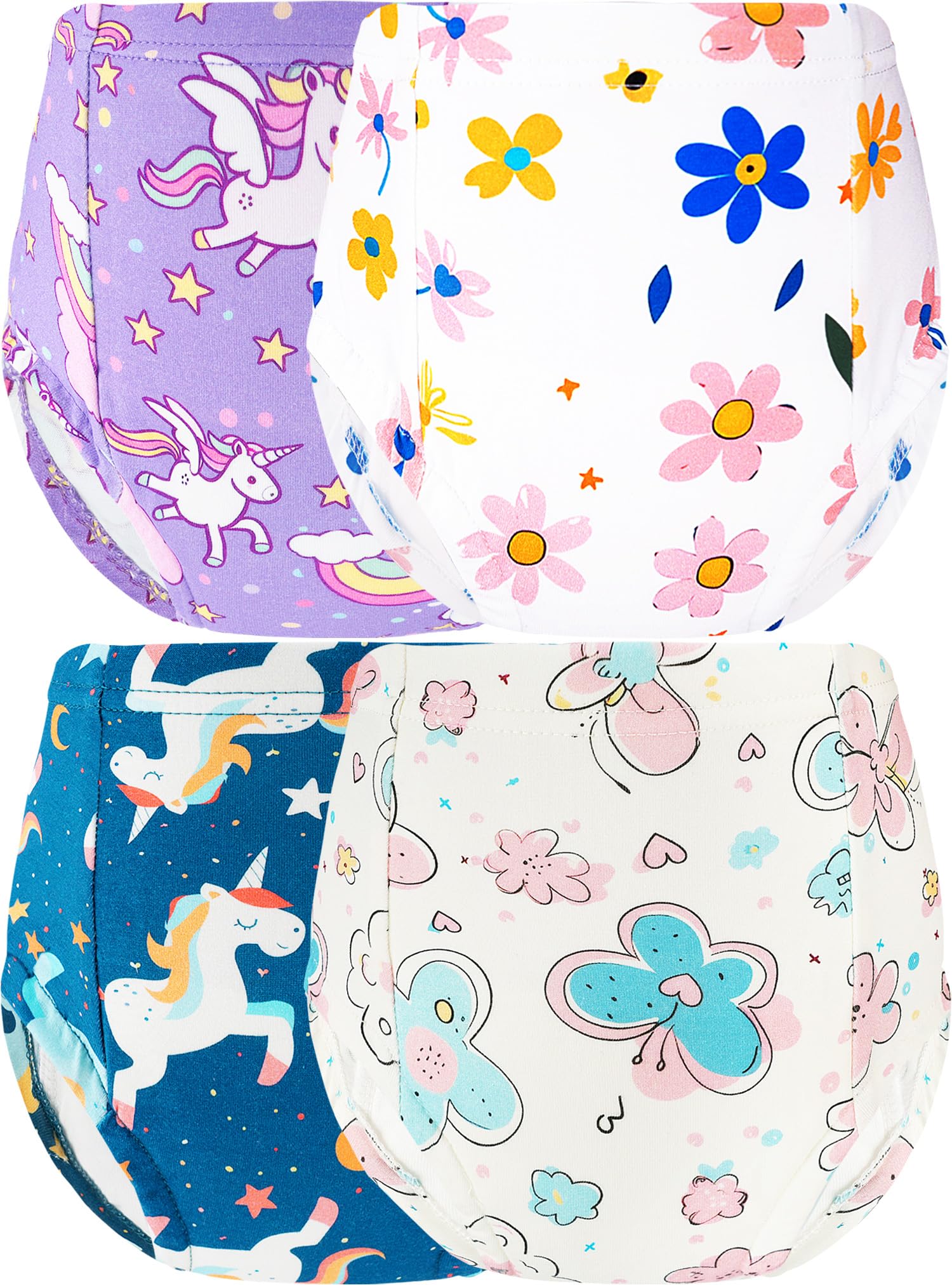 Girls Potty Training Underwear Pee Pants Cotton Absorbent Leak-resistant 4 Pack For 18m 24m 2t 3t 4t 5t
