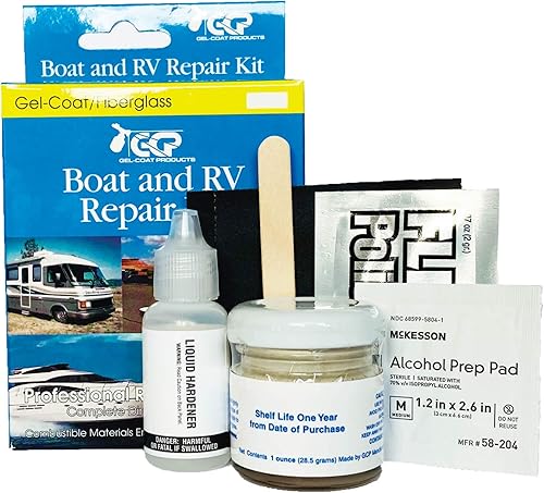 Gelcoat Products 58-204 Kit de reparación de barcos y caravanas, Boston Whaler blanco