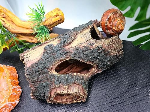 Hermit Crab Hideout, Resin Simulation Stone Reptile Cave Hideout, Hermit Crab Climbing Toys, Terrarium Habitat Decor for Lizard Spider Aquarium Fish Gecko Bearded Dragon