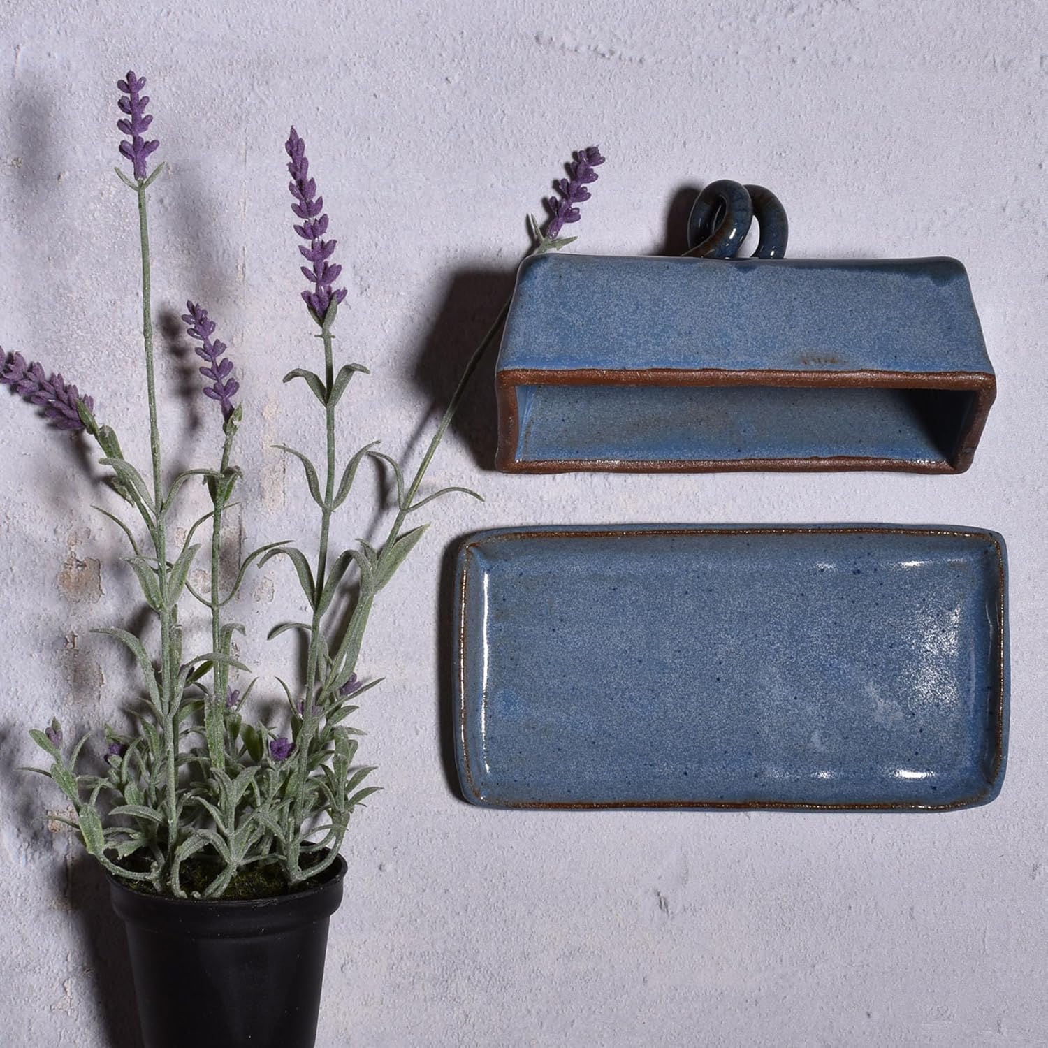 Butter Dish with Lid by MudWorks Pottery, Barrington Blue, Handmade in the USA