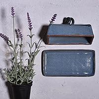 Vista 4 de Mantequillera con tapa de MudWorks Pottery, azul barrington, hecho a mano en los Estados Unidos