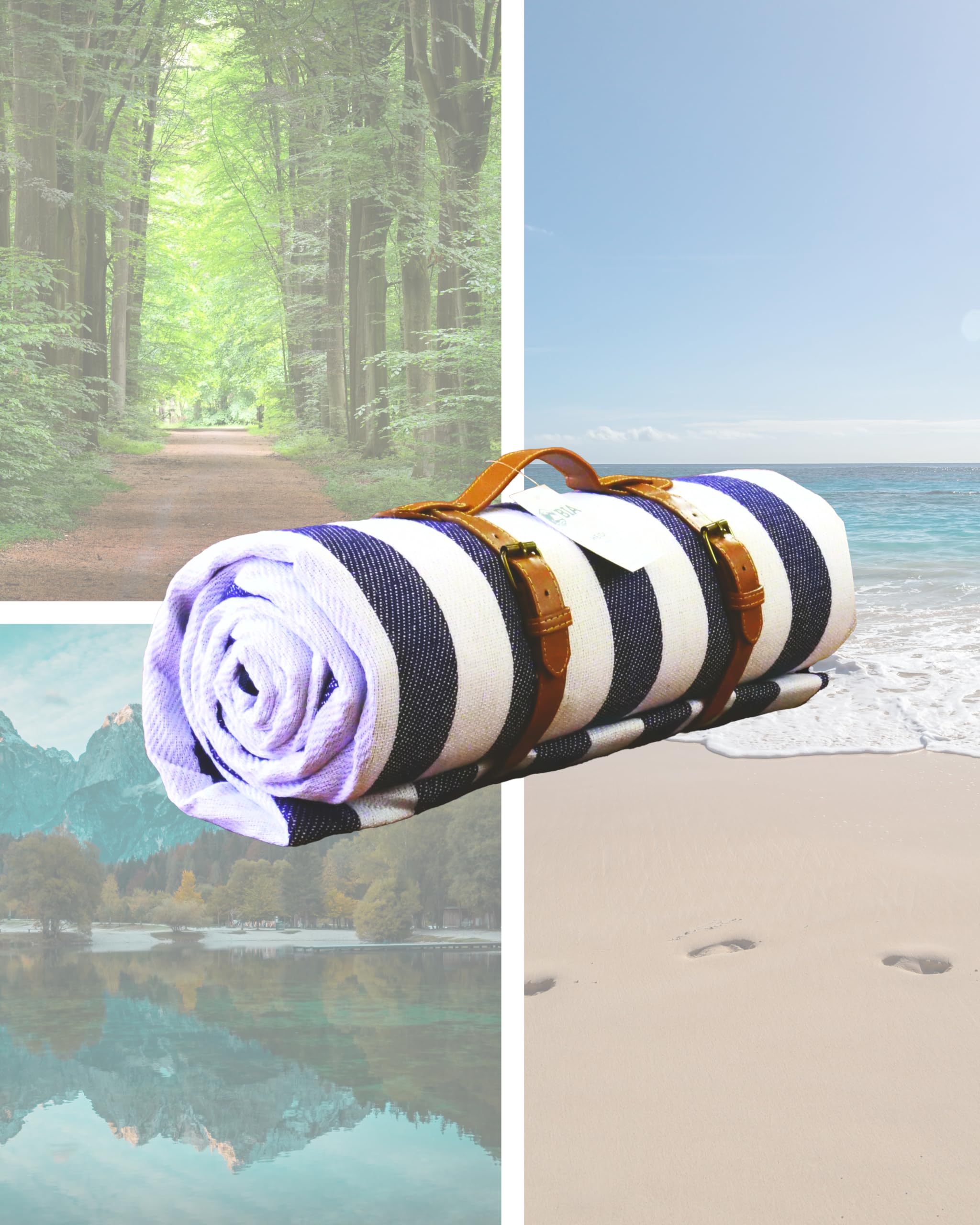 BIA Heidi picnic blanket 200x200cm, Portable beach blanket, ultra-light XXL camping blanket - Image 4
