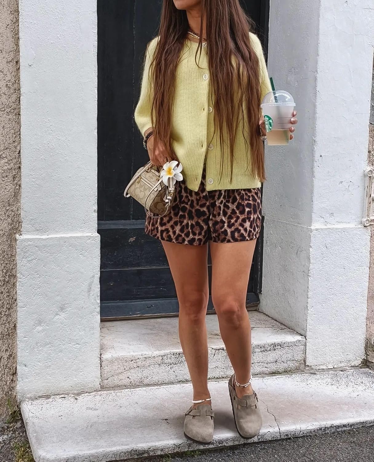 KMBANGI Women Knitted Cropped Blouse Short Sleeve Button Knit Shirt Crop Cardigan Y2k Open Front Knitwear Tops Dressy - Image 7