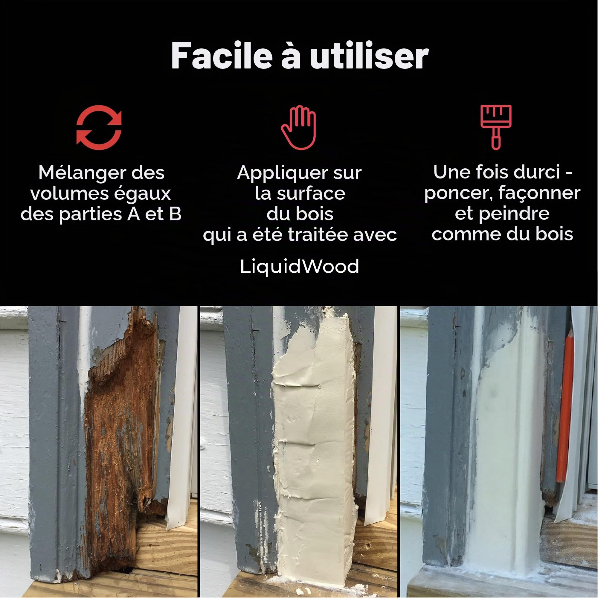 Abatron WoodEpox Mélange de remplacement pour bois époxy 340 g