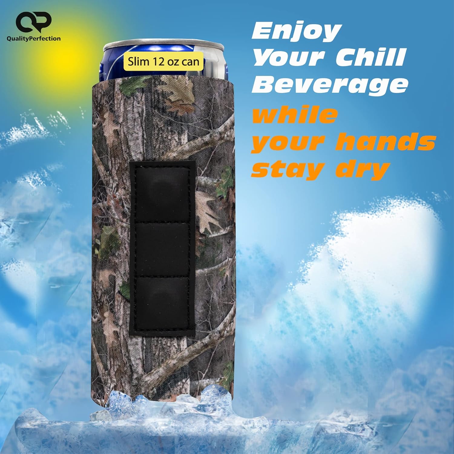 QualityPerfection Magnetic Magnetic Slim Can Cooler Sleeve, Beer/Energy 3 Magnet vs 2 Magnets Standard Industry 12 oz Skinny size Neoprene 4mm Thickness (10 Units, Grey)