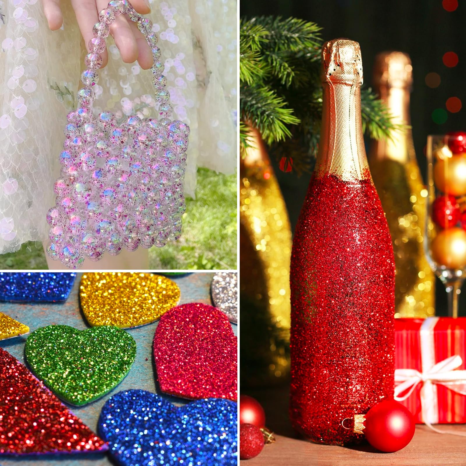 Glitter Polvere Argento 2x50g - Per Unghie, Corpo, Artigianato, Fai Da Te - Foto 11