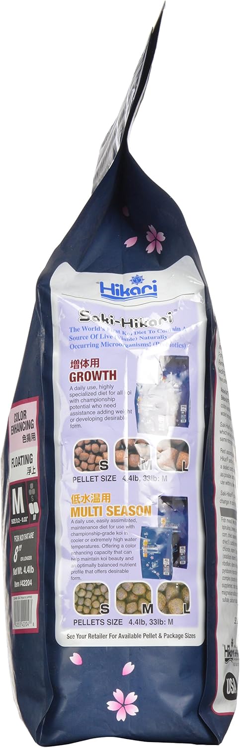 Saki-Hikari 4.4-Pound Color Enhancing Floating Pellets for Pets, Medium