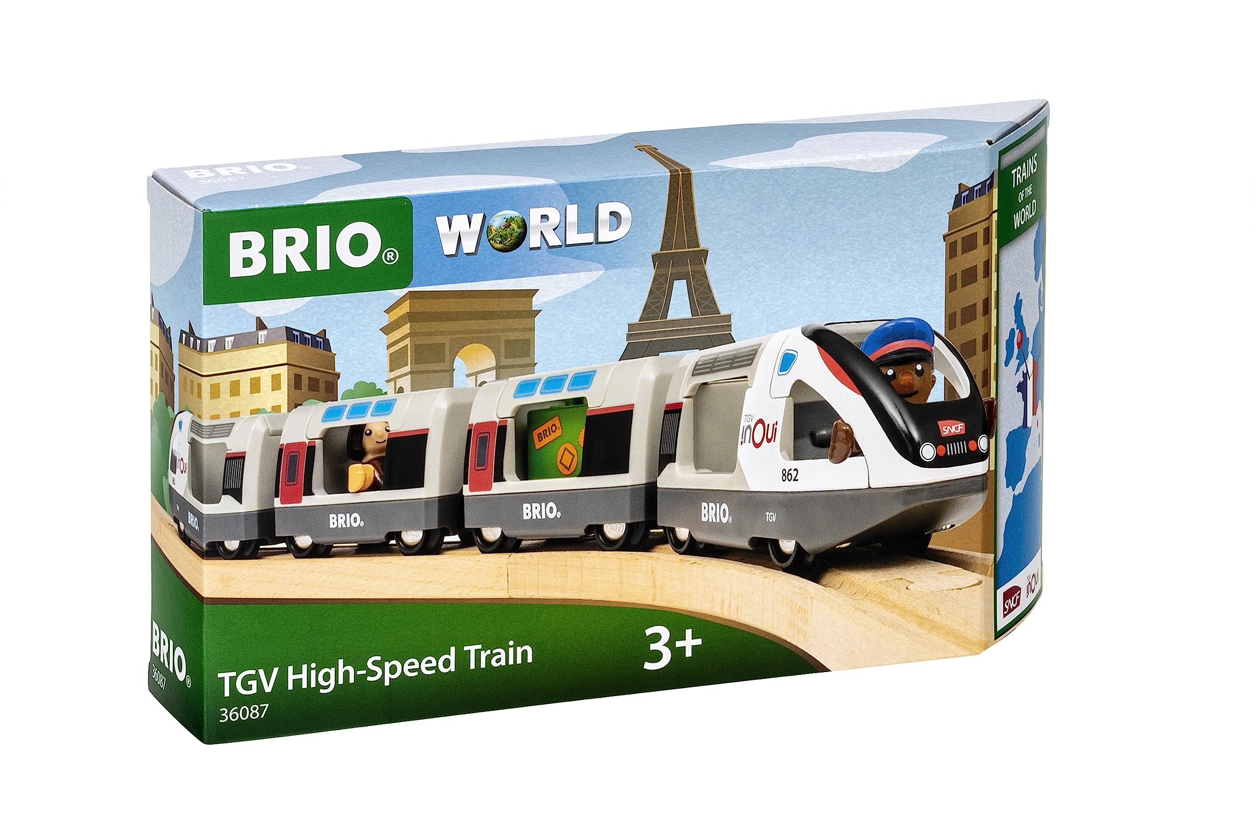 BRIO World — Treno ad alta velocità TGV 36087 Trains of the World | Locomotiva giocattolo per bambini dai 3 anni in su