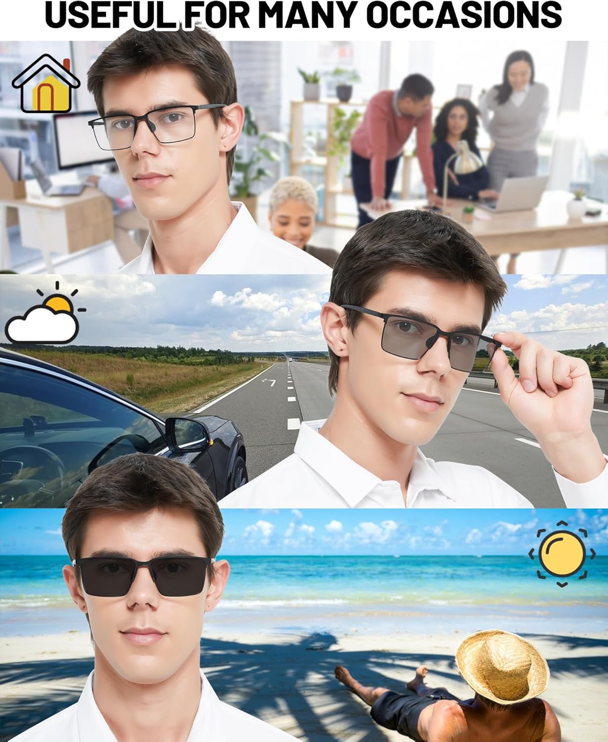 Sunglasses for Women Men Polarized Sun Glasses Trendy Shade Reduce Glare