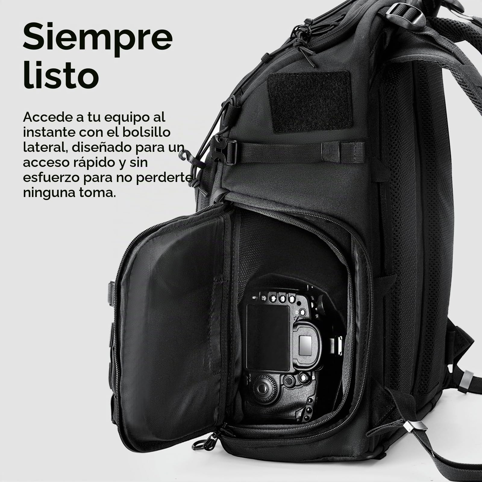 ULANZI 28L Mochila para Cámara, Bolsa para Cámara con Múltiples Puntos de Anclaje, 7 Compartimentos de Almacenamiento DIY, Ordenador Portátil de 15,7'' para Cámaras Réflex, Drones y Trípodes