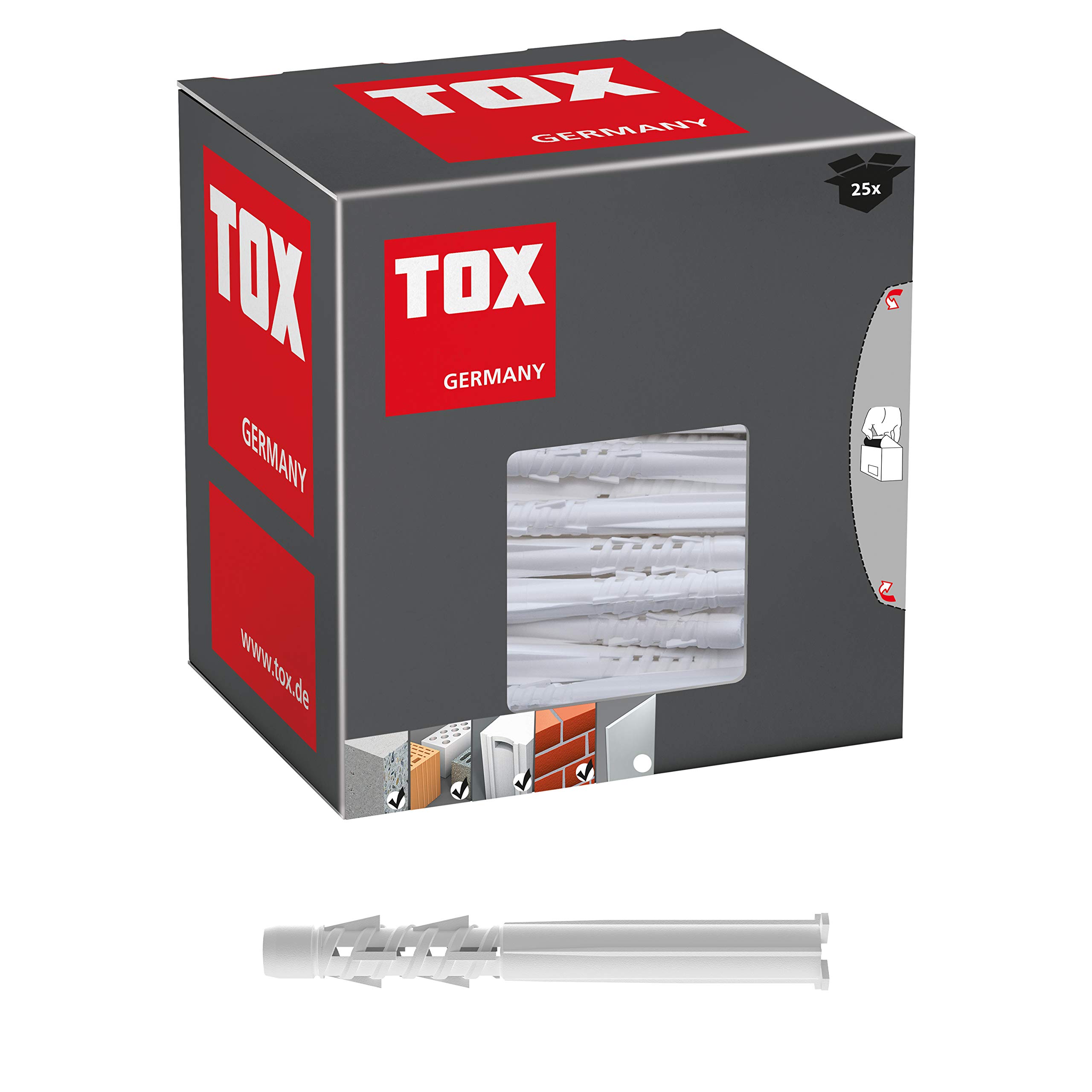 TOXAll-Purpose Fixing Tetrafix 10 x 100 mm, 1 Box Pack (25 Pieces), 021100141