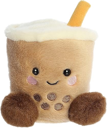 Aurora® Adorable Palm Pals™ Milky Tea Boba™ Animal de peluche, diversión de bolsillo, juego sobre la marcha, marrón, 5 pulgadas