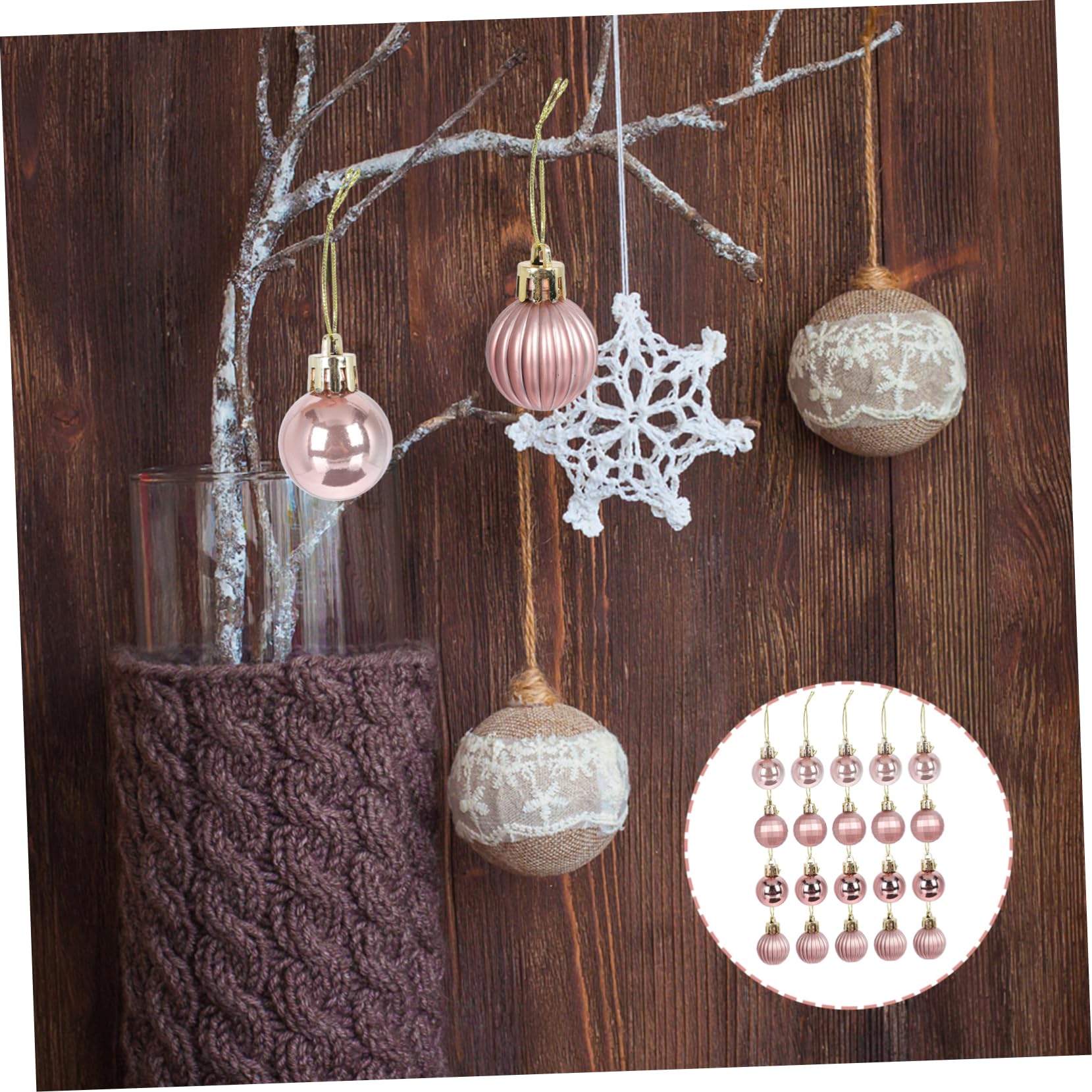 Amosfun 144 Pz Di Natale Palla Da Appendere Di Natale Artigianato Da Appendere Alla Festa Di Decorazione Dell'albero Di Ornamento Palla Di Palline Di Pvc