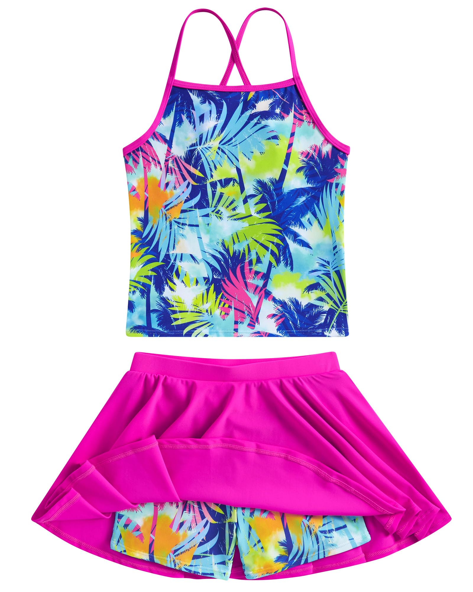 Girls Tankini Swimsuit Bathing Suits Summer Beach Swimwear Size 4-12