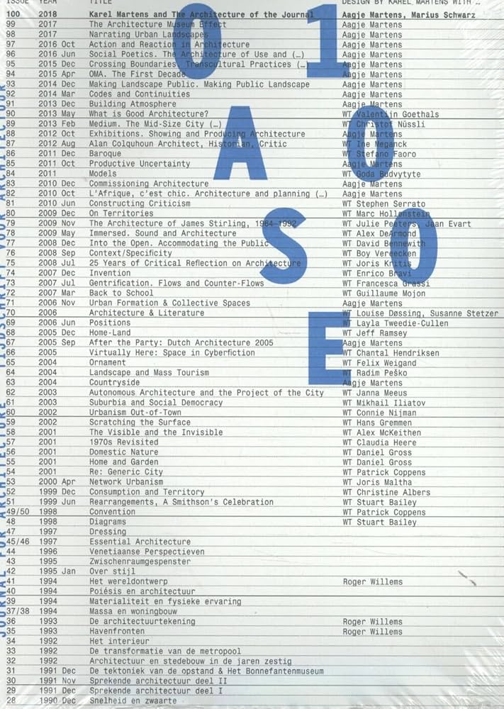 Amazon.com: OASE 100: The Architecture of the Journal
