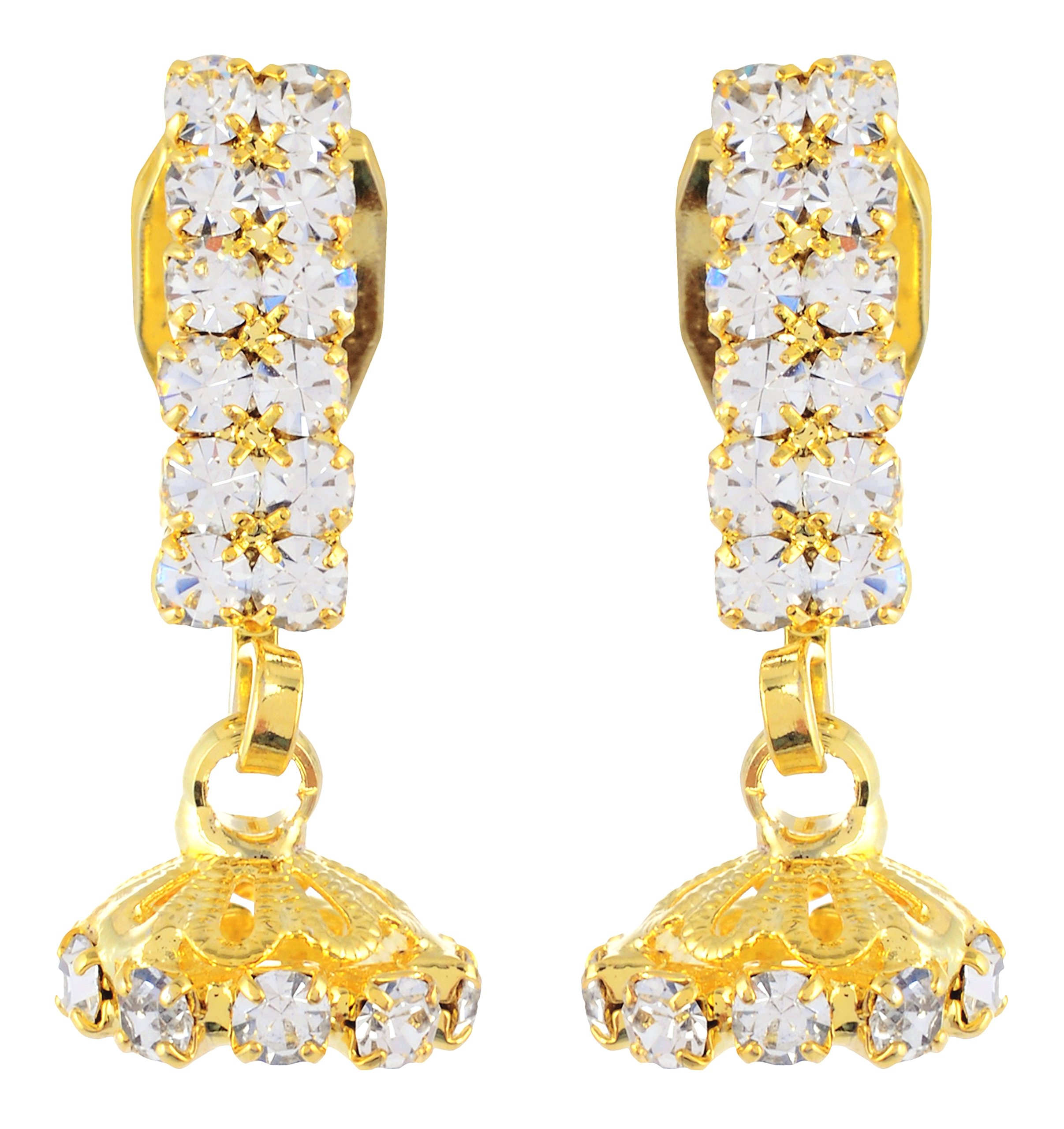 FirstBlush New Look Range Stone Studded Non Piercing Clip-on Earrings for Non Pierced Ear (B072K47HKW) Amazon Price History, Amazon Price Tracker