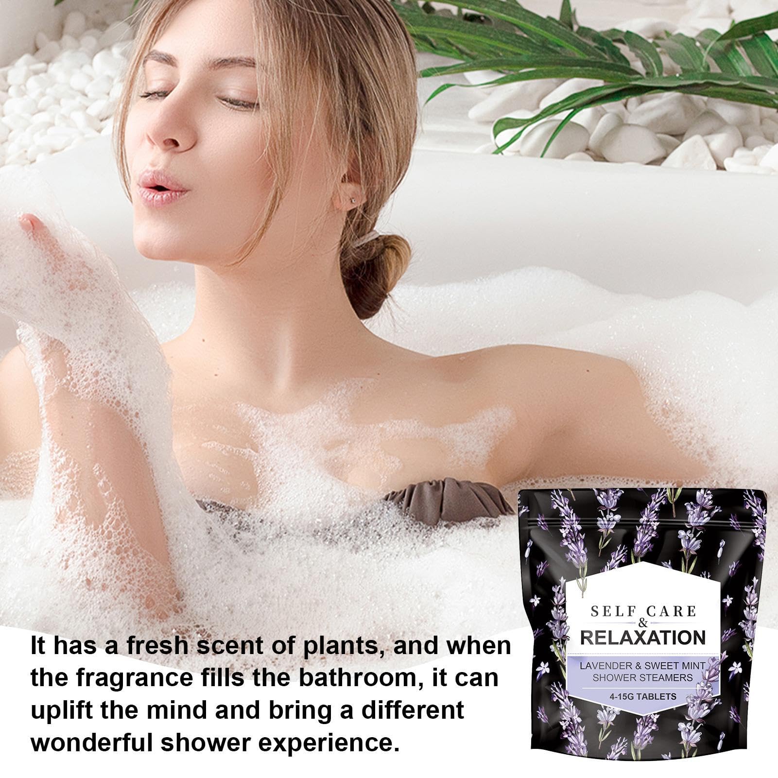 Dusch-Dampfgarer – Lavendel- und Minzdampfgarer, Damengeschenke für Weihnachten, Aromatherapie-Duschtabletten, Weihnachtsgeschenke, Strumpffüller für Damen und Herren, Strumpffüller für Damen und