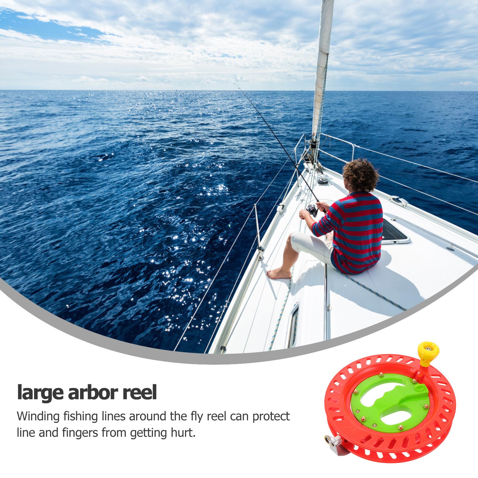 Homoyoyo Carrete Abs Organizador Mango, de Línea Rojo Pesca Mosca