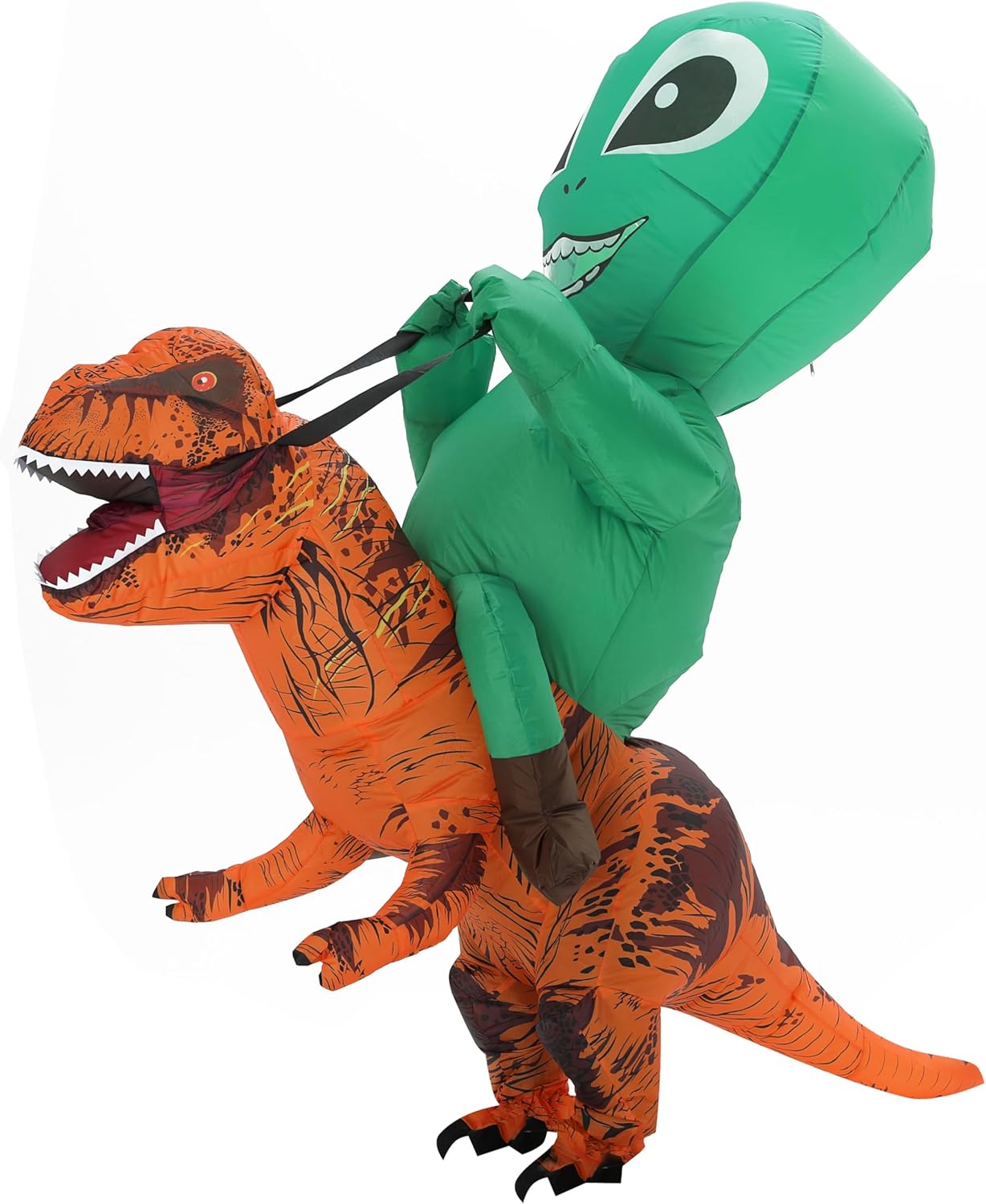 Alien Riding Dinosaur Inflatable Suit Dinosaur Costume Adult For Halloween Christmas Cosplay party
