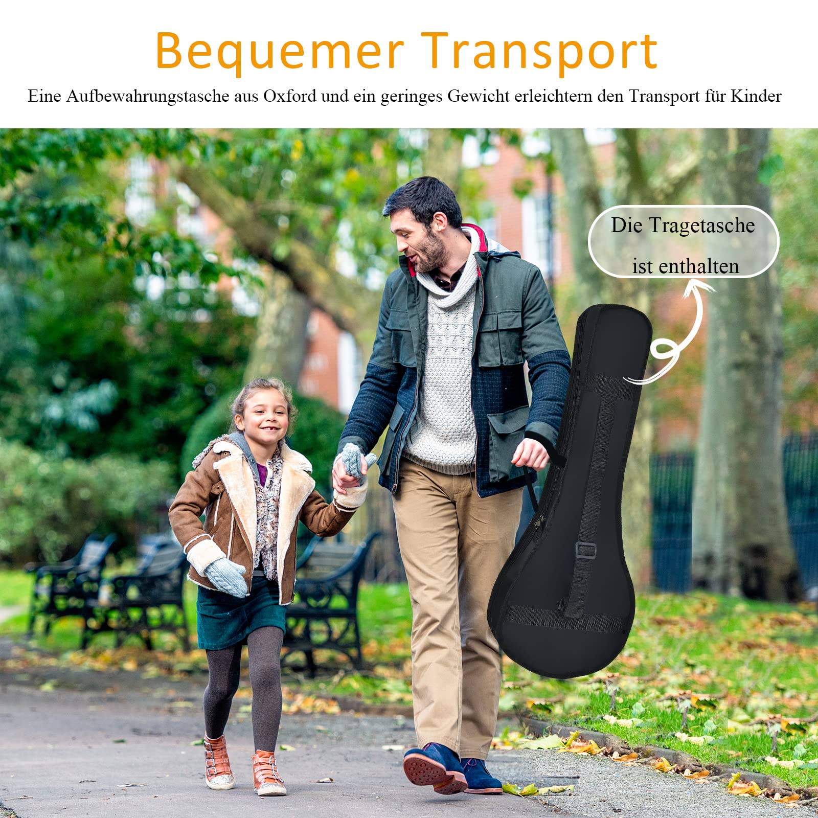 DREAMADE 4 Saiten Banjo 24 Zoll, Banjolele mit Remo-Fell und Reinigungstuch, Banjo Set für Kinder und Anfänger