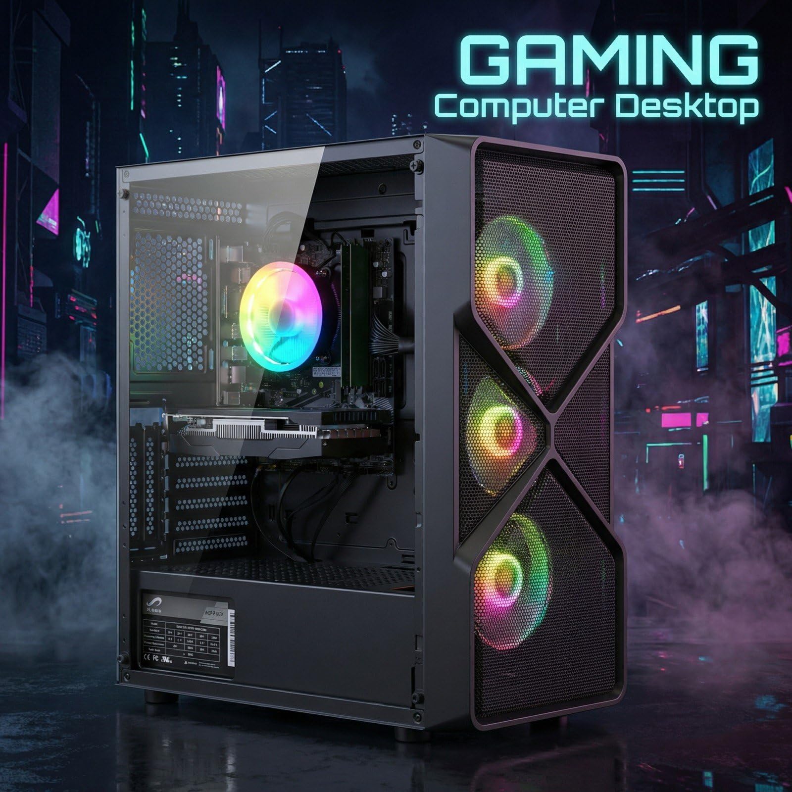 PC Gaming Fisso Core i7 8 gen 4.1 GHz Nvidia RTX 3050 6GB GDDR6 32GB DDR4 RAM 1TB SSD WiFi 6 Windows 11 Pro