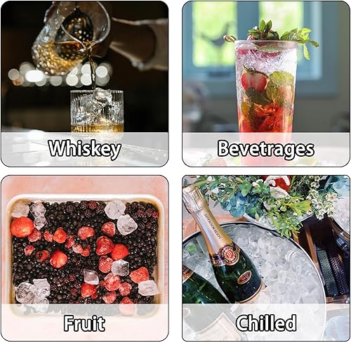 Miniatura 5 de Bandeja para cubitos de hielo con tapa y contenedor, paquete de 2 bandejas de hielo para congelador con cuchara de hielo, fácil de usar y almacenar,