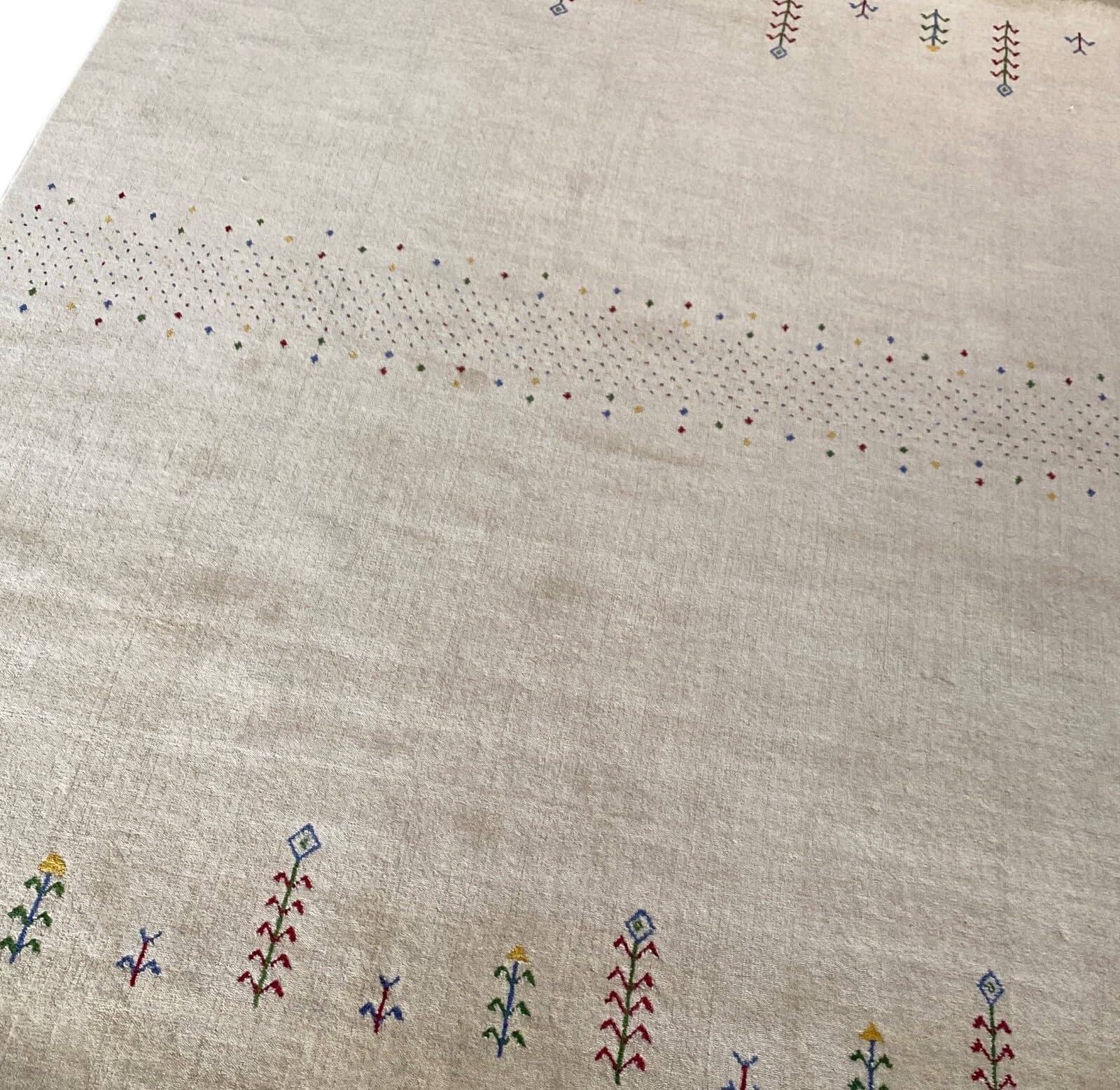 AC3 Wollteppich Gold 200 x 300 cm 100% Wolle handgewebt