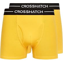 Crosshatch Mens Hexter Boxer Shorts Pack of 2 L Yellow