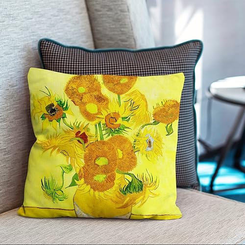 Miniatura 8 de Berkin Arts Alphonse Mucha, fundas de cojín cuadradas decorativas para cojín, diseño de casa de campo, mezcla de poliéster, paquete de 2, 18 x 18