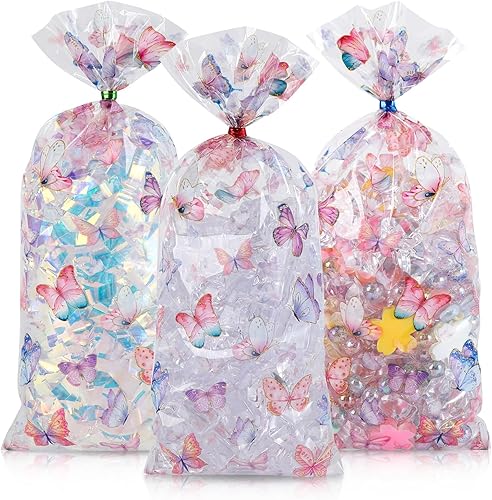 Miniatura 27 de 100 bolsas de celofán de 10 x 13 pulgadas, bolsas de celofán transparente autosellantes para envolver regalos, embalaje de dulces, postres