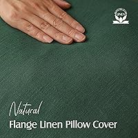 Vista 91 de Foindtower Paquete de 2 fundas de almohada decorativas de lino y liso, funda de cojín decorativa suave, estilo bohemio campestre para silla, sofá