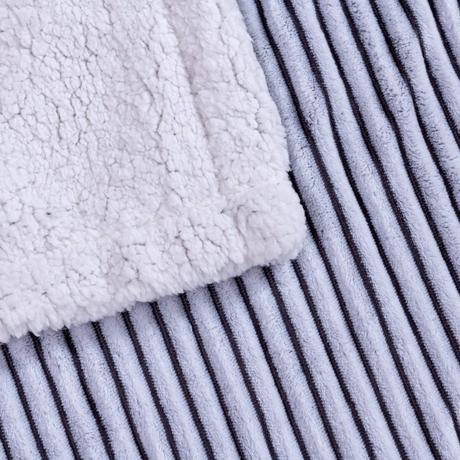 Manta para sofá Sherpa, manta de forro polar súper suave, cálida y esponjosa, reversible, para cama y sofá (150 x 120 cm) 005-150 x 120 cm