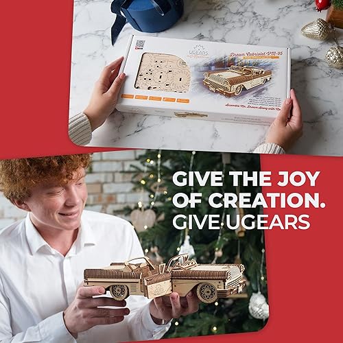 Miniatura 6 de UGEARS !!PRE-Order!!! Puzzle mecánico de madera 3D modelo Dream Cabriolet VM-05