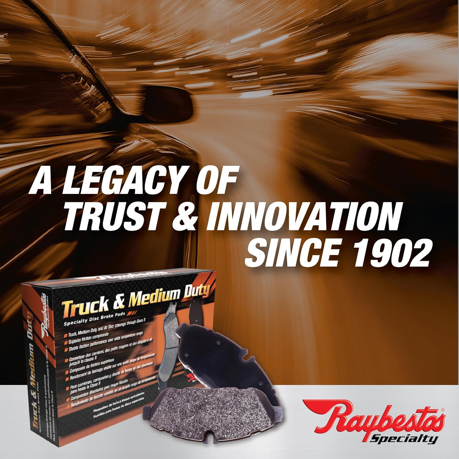 Raybestos Specialty Truck Automotive Replacement Front/Rear Brake Pad for Select Freightliner M2/B2, International 4300 (SP786ATRH)