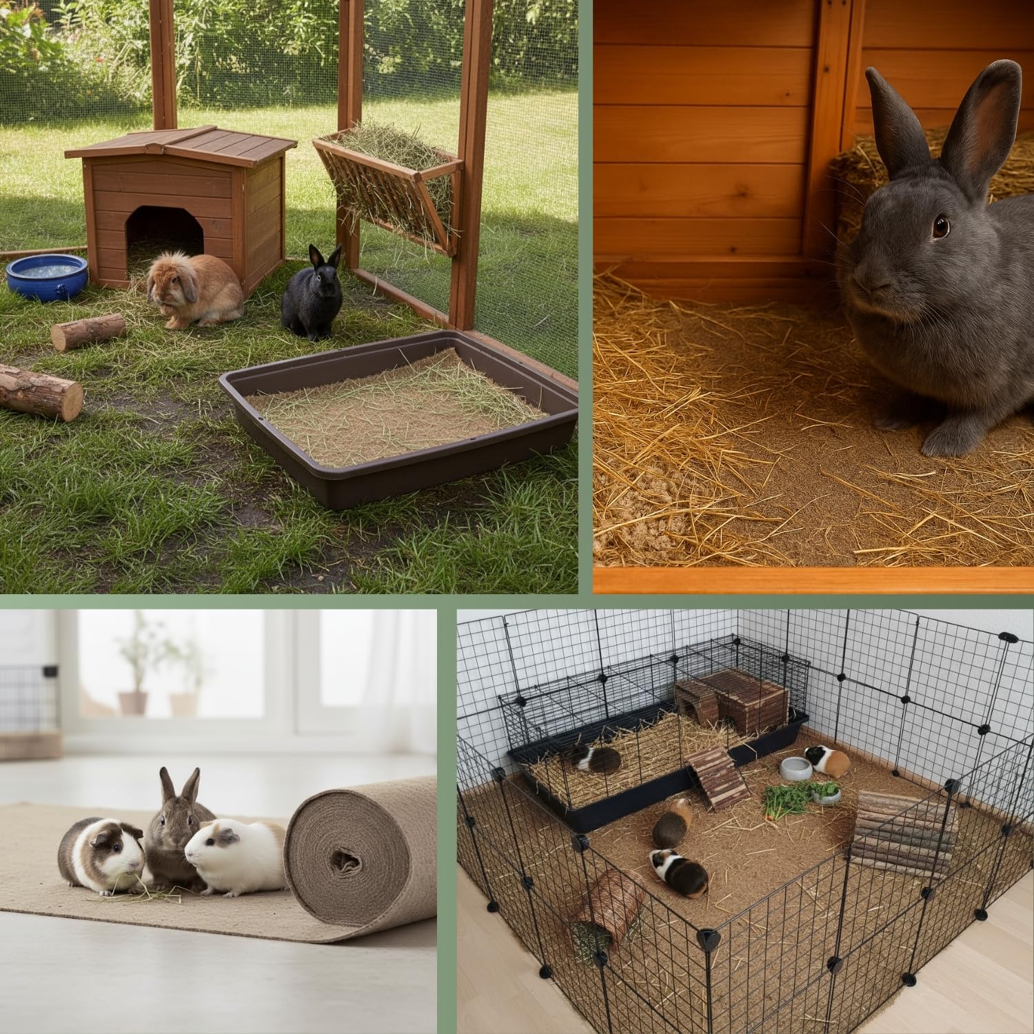 HaGa® Tapis en chanvre 500 g/m² en 0,65 m x 5 m | Tapis de litière durable pour cage de petits animaux | Tapis en chanvre respirant, support parfait pour la litière de petits animaux, 100 % chanvre