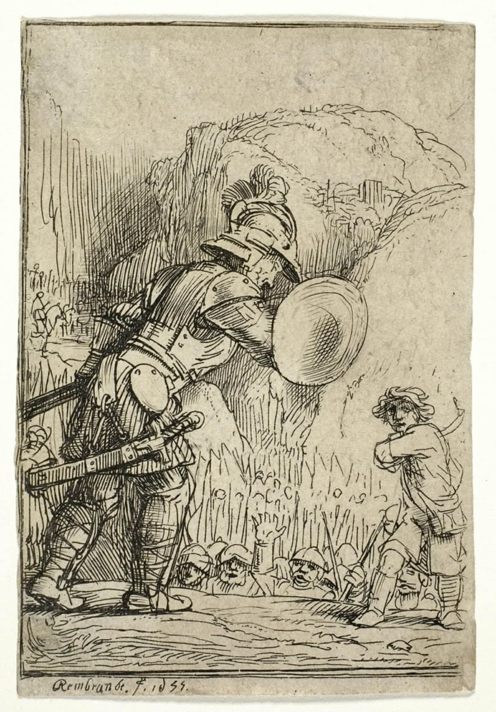 SERENDIPITP Aesthetic Poster Photo Wall Print Retro Picture David and goliath by Rembrandt van Rijn Modern Wall Artwork for Home Decor 60x90cm