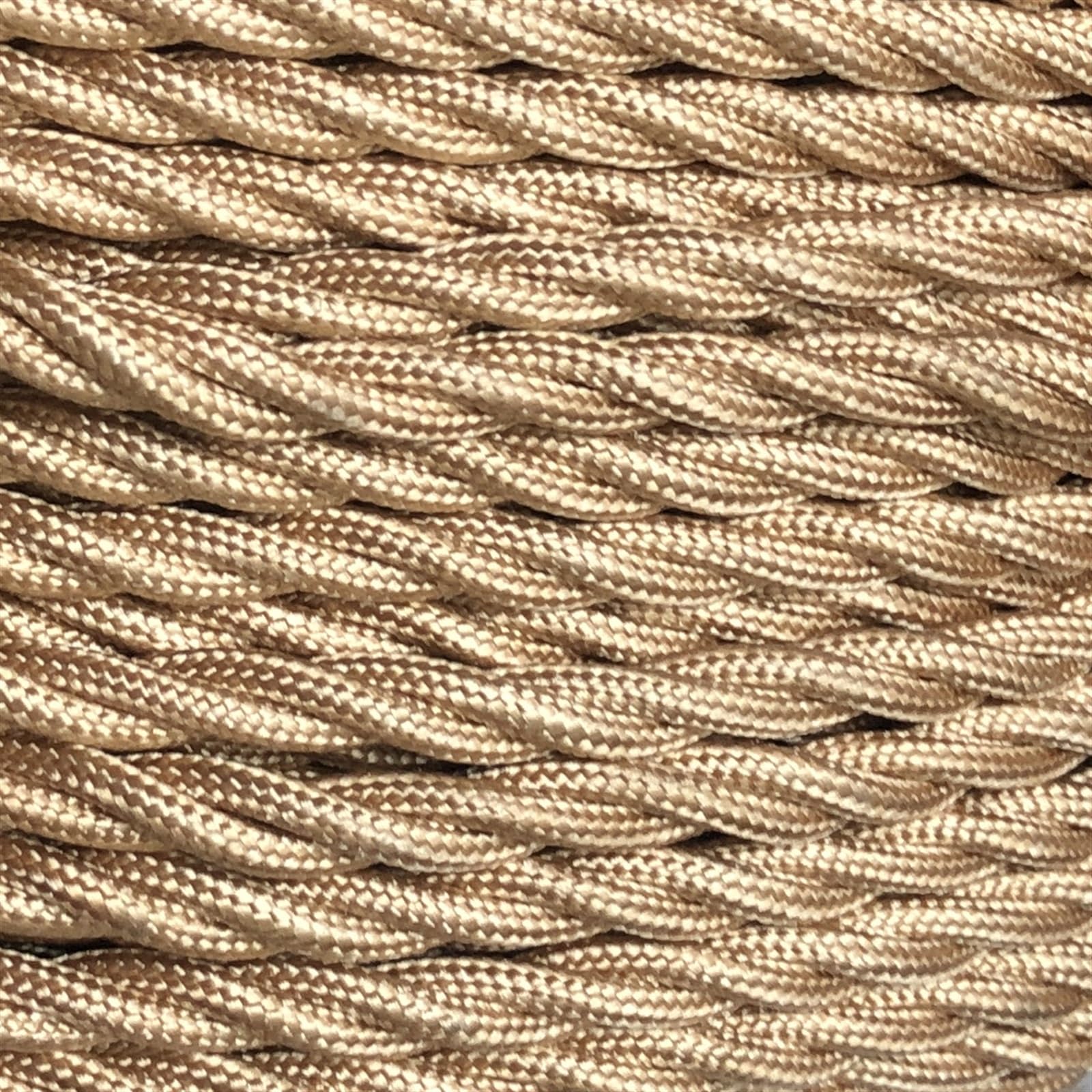 Hauptleitung Fest 3-adriges Vintage-Pendellampenkabel, Textilgeflechtdraht, 3 x 0,75 mm, quadratisches Retro-Stoff-Elektrokabel Verbinder Webstuhl (Color : Metal gold, Size : 5meter)