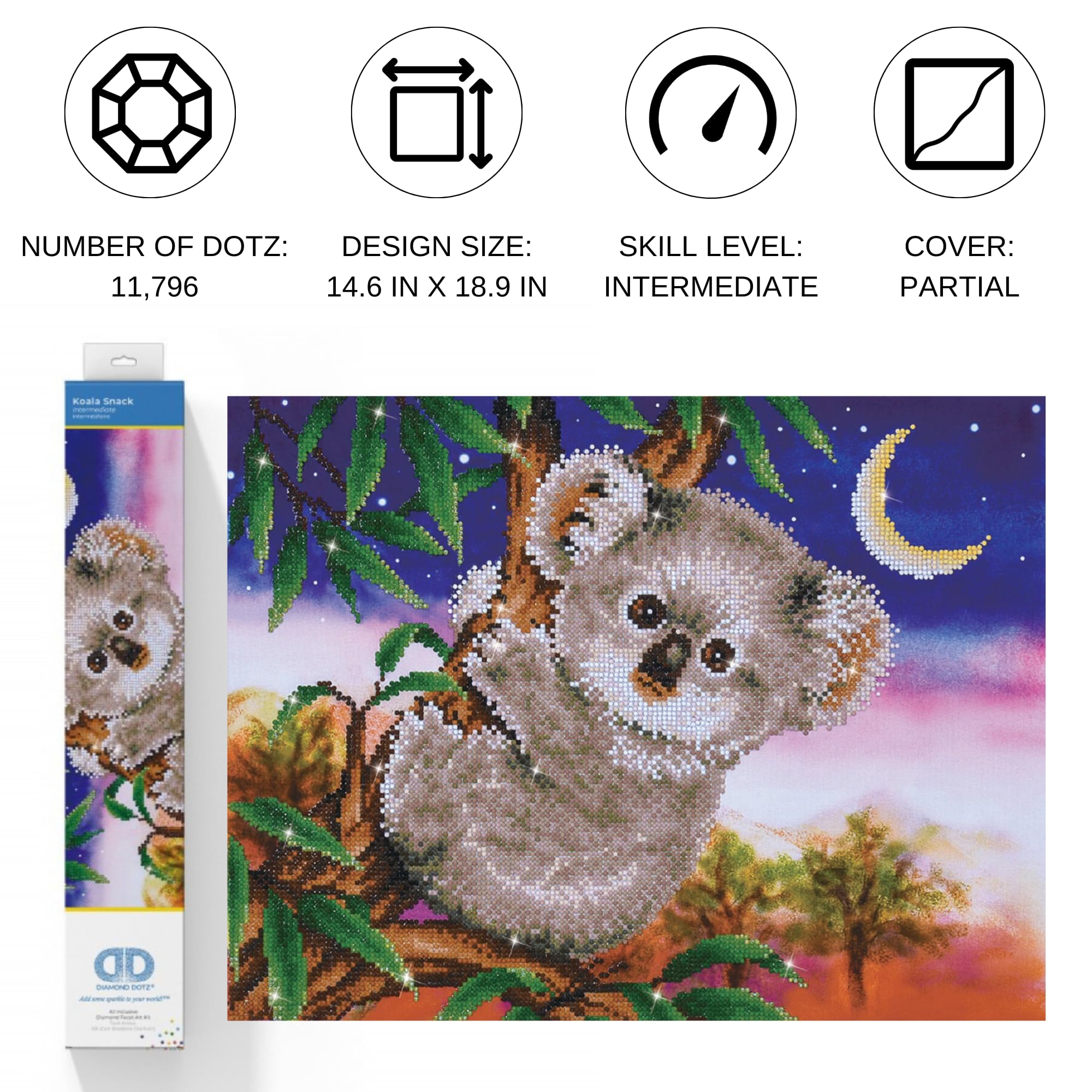 Amazon.com: DIAMOND DOTZ Koala Snack Diamond Painting Kits for